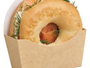Kraft Bagel Scoop Sleeve - 120x46mm Base - Case of 1000