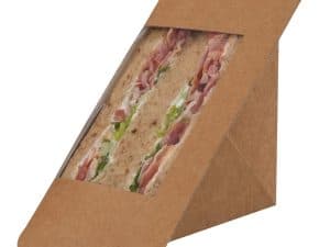 68/56 Kraft Heat Seal Sandwich Pack – 119.5 x 68/56 x 119.5mm (10311) - Case of 500