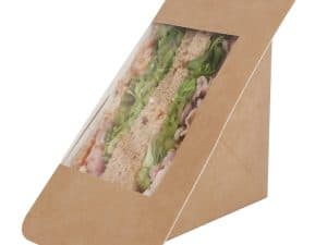 78/68 Kraft Effect Heat Seal Sandwich Pack – 125.5 x 78/68 x 125.5mm (10232) - Case of 500