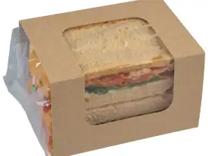 Clasp® Clip Square Sandwich – 120/320 (inc. film) x 85 x 70mm (10304) - Case of 500