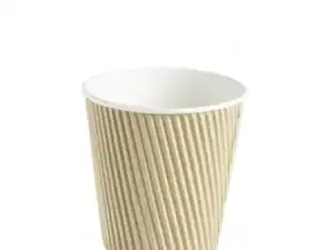 10oz Pure Kraft Ripple Wrap Paper Coffee Cup (50016) - Case Qty 500