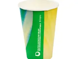 9oz Prism Pla Compostable Paper Vending Cups (55001) - Case Qty 1000
