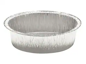Round Foil Flan Tray Lanced or Plain 100FPL (CAP 200cm³) - Case Qty 2500