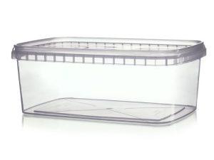 Clear rectangular tamper-evident storage container 1200ml