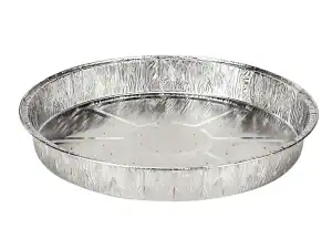 Round Non-Fluted Lanced Foil Flan Tray 152FPL Lanced (CAP 1860cm³) - Case Qty 100