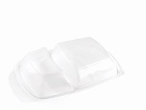 FastPac Clear PP Lid to fit 2 Compartment Container (53172) - Case Qty 150