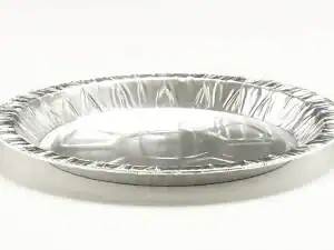 Round Non-Fluted Foil Flan Tray 2038PL (CAP 323cm³) - Case Qty 1000