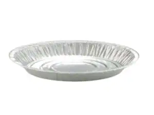 Round Non-Fluted Foil Plate Plain or Lanced 2070PL (CAP 650cm³) - Case Qty 800