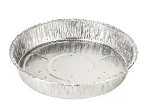 Round Non-Fluted Foil Flan Tray Plain or Lanced 2232PL (CAP 440cm³) - Case Qty 900