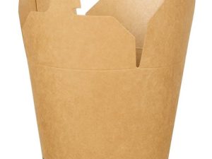 26oz Kraft PLA Compostable Round Food Pail 750ml (47002) - Case Qty 500