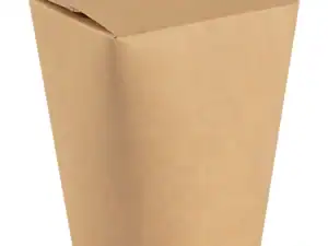 500ml Kraft Noodle Box with Fold Top - Case of 500