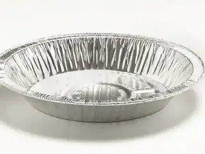 Round Non-Fluted Foil Flan Tray 630PPL (CAP 592cm³) - Case Qty 750