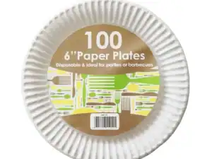 6" Disposable Paper Plate (44015) - Case Qty 1000