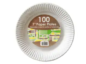 7" Disposable Paper Plate (44018) - Case Qty 1000