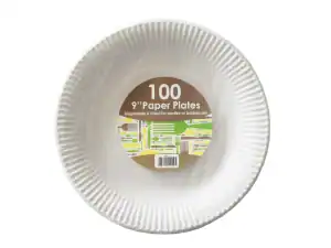 9" Disposable Paper Plate (44023) - Case Qty 1000