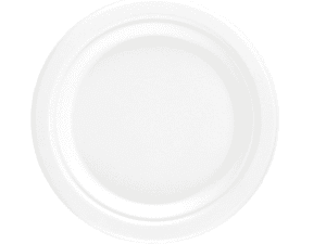 6" Bagasse Biodegradable Round Plate (91001) - Case Qty 1000
