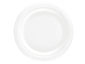7" Bagasse Biodegradable Round Plate (91002) - Case Qty 1000