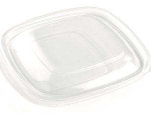 FastPac Clear PP Low Square Lid to fit 500ml & 750ml Container (52671) - Case Qty 300