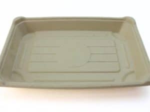 Bagasse Pulp Sushi Tray - Lid Seperate 185x130x25mm - Case Qty 500