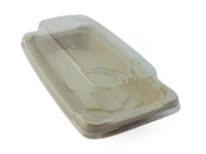 sushi eco friendly tray made of sugar cane pulp with lid