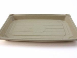 Bagasse Pulp Sushi Tray - Lid Seperate 238x146x25mm - Case Qty 500