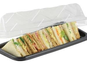 Clear Domed Lid For Black Small Rectangular Platter 35x16x8cm (52307) - Case Qty 50