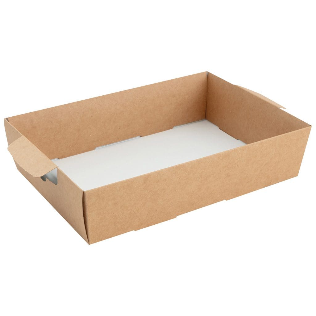 Kraft Large Platter Half Insert / Small Platter Base - 324x230x75mm - Case of 50 1 Kraft Large Platter Half Insert / Small Platter Base - 324x230x75mm - Case of 50