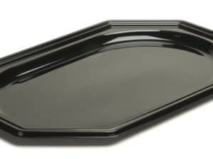 Black Medium Octagonal Platter 36x24cm (9345) - Case Qty 50