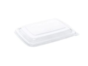 Clear Rectangular Lid for Pulp Containers 650-950ml (PUL51601) - Case Qty 300