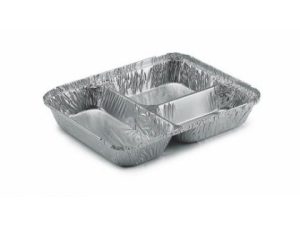 three compartment foil tray r24l