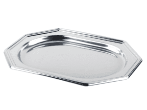 Silver Small Octagonal Platter 27x19cm (315) - Case Qty 50