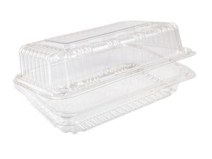TV11 Hinged rPET crystal clear cake container