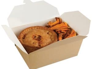 Microwaveable 1250ml Kraft Multi-Food Box (10118) - Case Qty 250