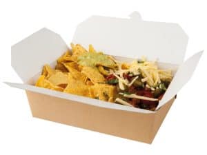 Microwaveable 1950ml Kraft Multi-Food Box (10116) - Case Qty 250