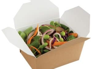 Microwaveable 800ml Kraft Multi-Food Box (10117) - Case Qty 250