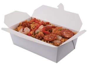 Microwaveable 985ml White Multi-Food Box (10115) - Case Qty 250