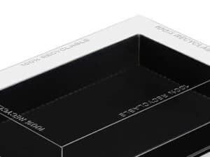 Clear rPET Lid for 80x60x40 Hybrid Sushi Tray - Case of 800