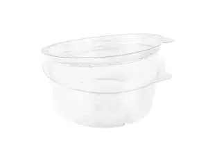 Olipack 8oz Clear Portion Pot with Hinged Lid rPET (OLI251) Case of 480