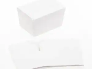 125g fold flat ballotin gloss white