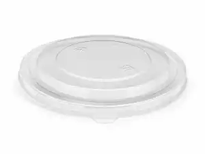 Clear PET Round Lid - Fits 500ml, 750ml & 1000ml Deli Bowls (Best for Cold Food) - Case of 300