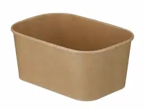 kraft rectangular deli bowl 1000ml - ideal for large pastas, dirty fries, stir-fry dishes, noodles etc.