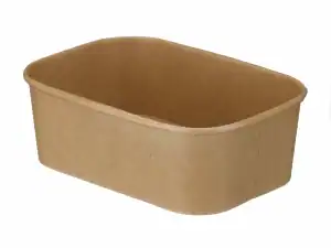kraft rectangular deli bowl 750ml ideal for burrito bowls, curries, poke, pasta, and desserts. eco-friendly