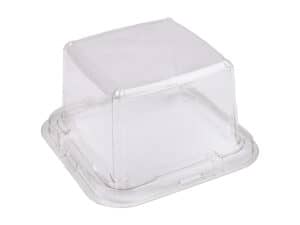 Actipack Dome Lid for Individual Cakes & Muffins - 122x122x60mm - Case of 600