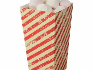 popcorn or sweet box striped red and cream