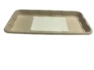 Shallow tray with padded insert - eco-friendly bagasse