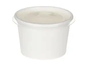 4oz White Paper Portion Pot with Lid Combo – PP Lined – Case of 500