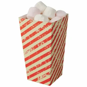 popcorn or sweet box striped red and cream
