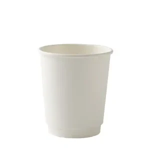 8oz white double wall paper cups