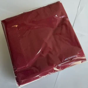 burgundy napkin