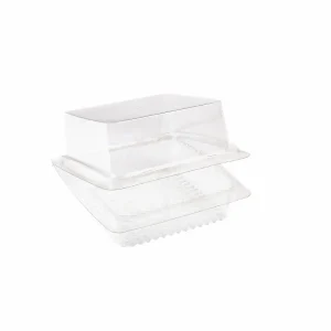 clear hinged bakery container